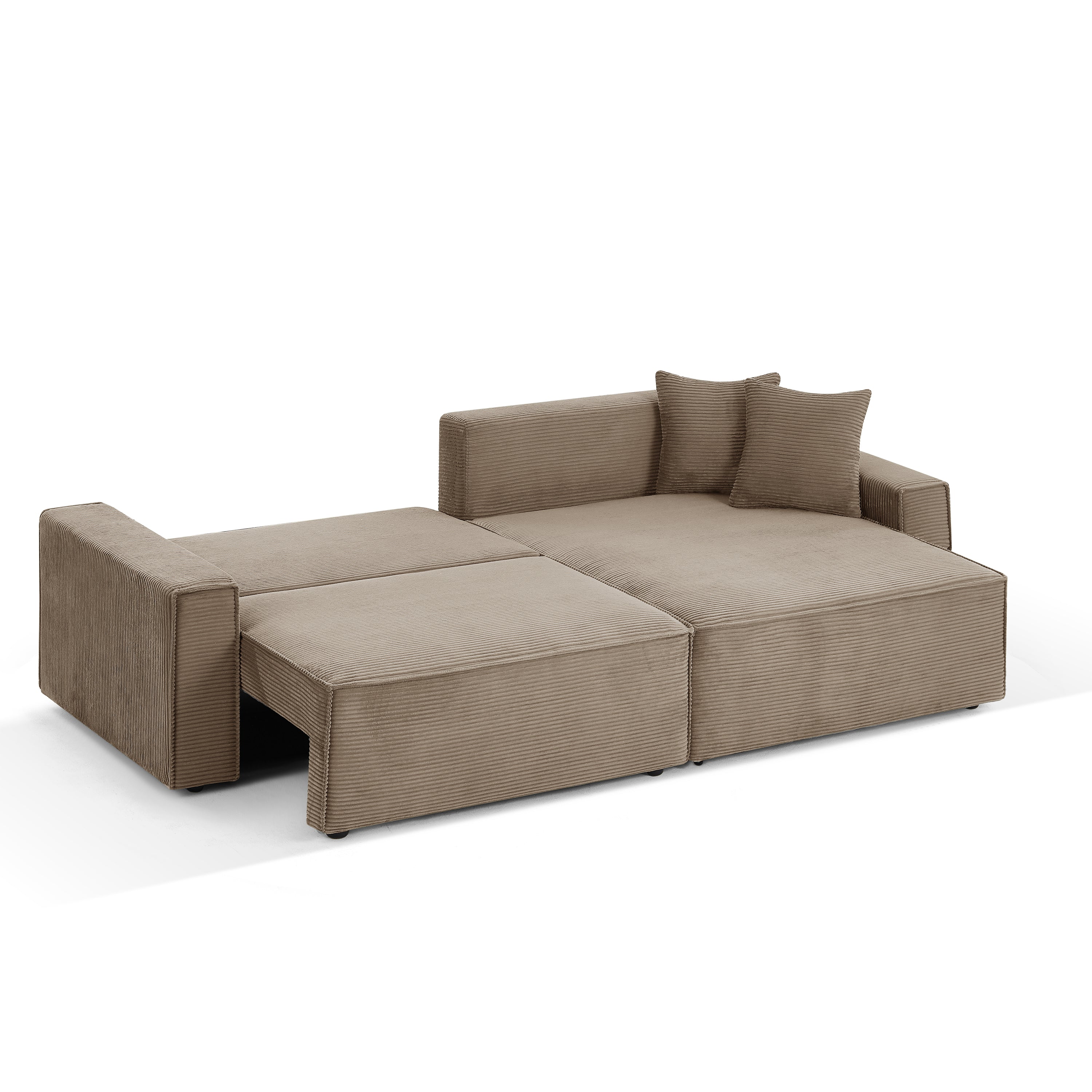 ZOLA Fabric Straight Sofa – Taupe