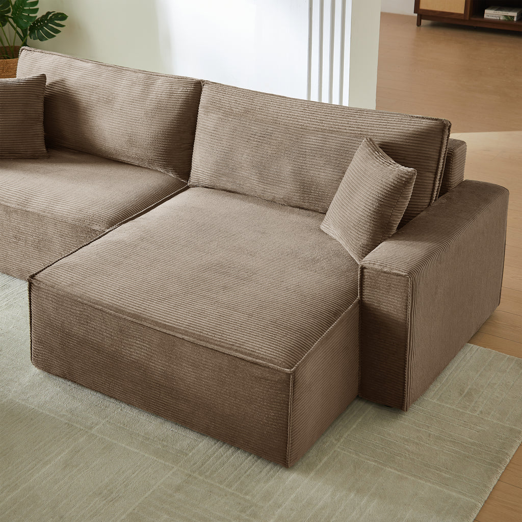 ZOLA Fabric Straight Sofa – Taupe