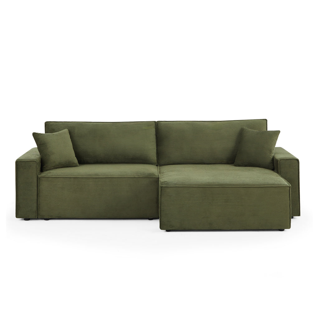 ZOLA Fabric Straight Sofa – Green