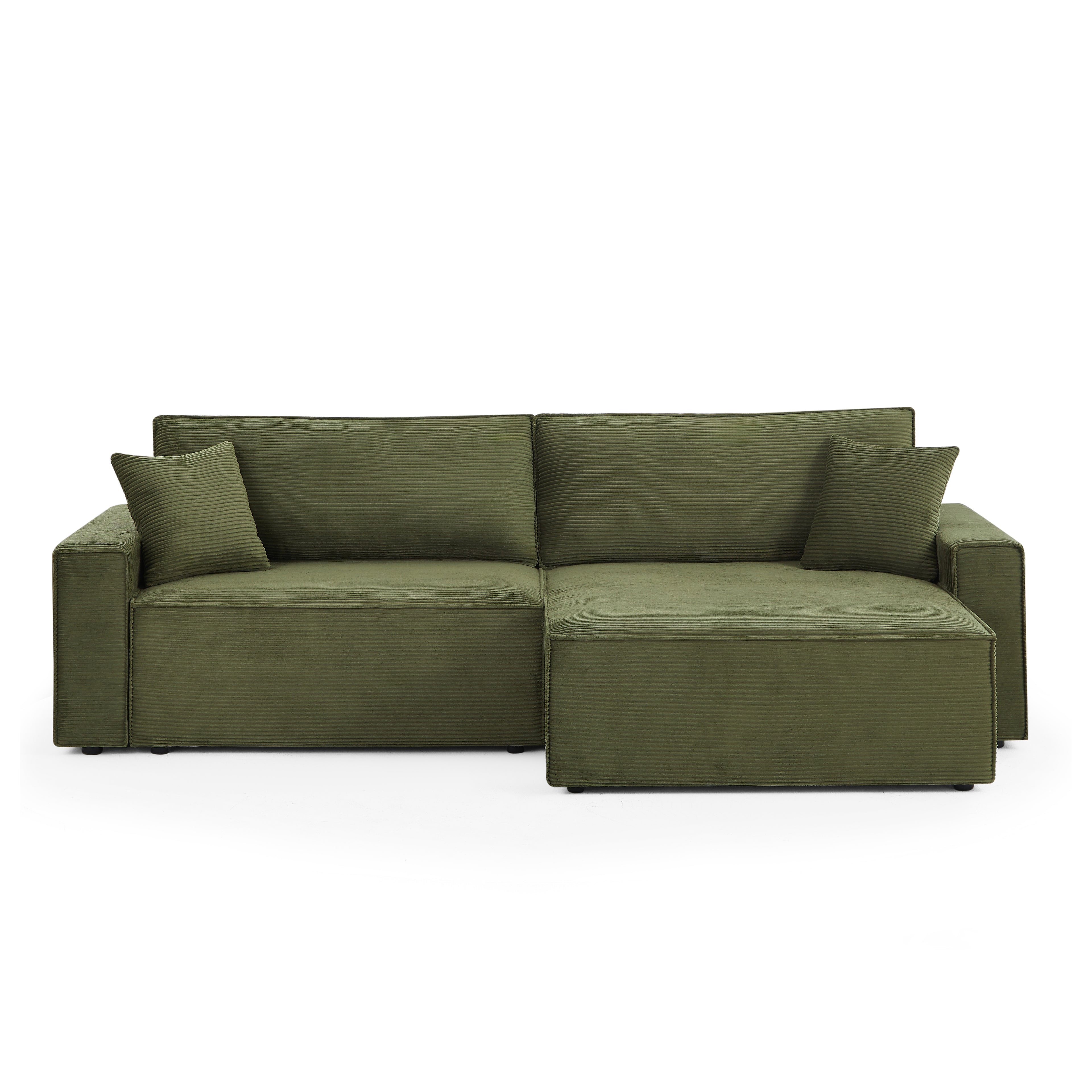 ZOLA Fabric Straight Sofa – Green