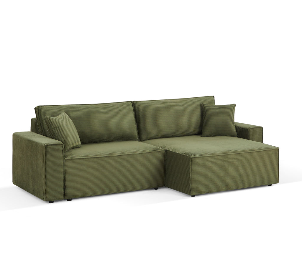 ZOLA Fabric Straight Sofa – Green