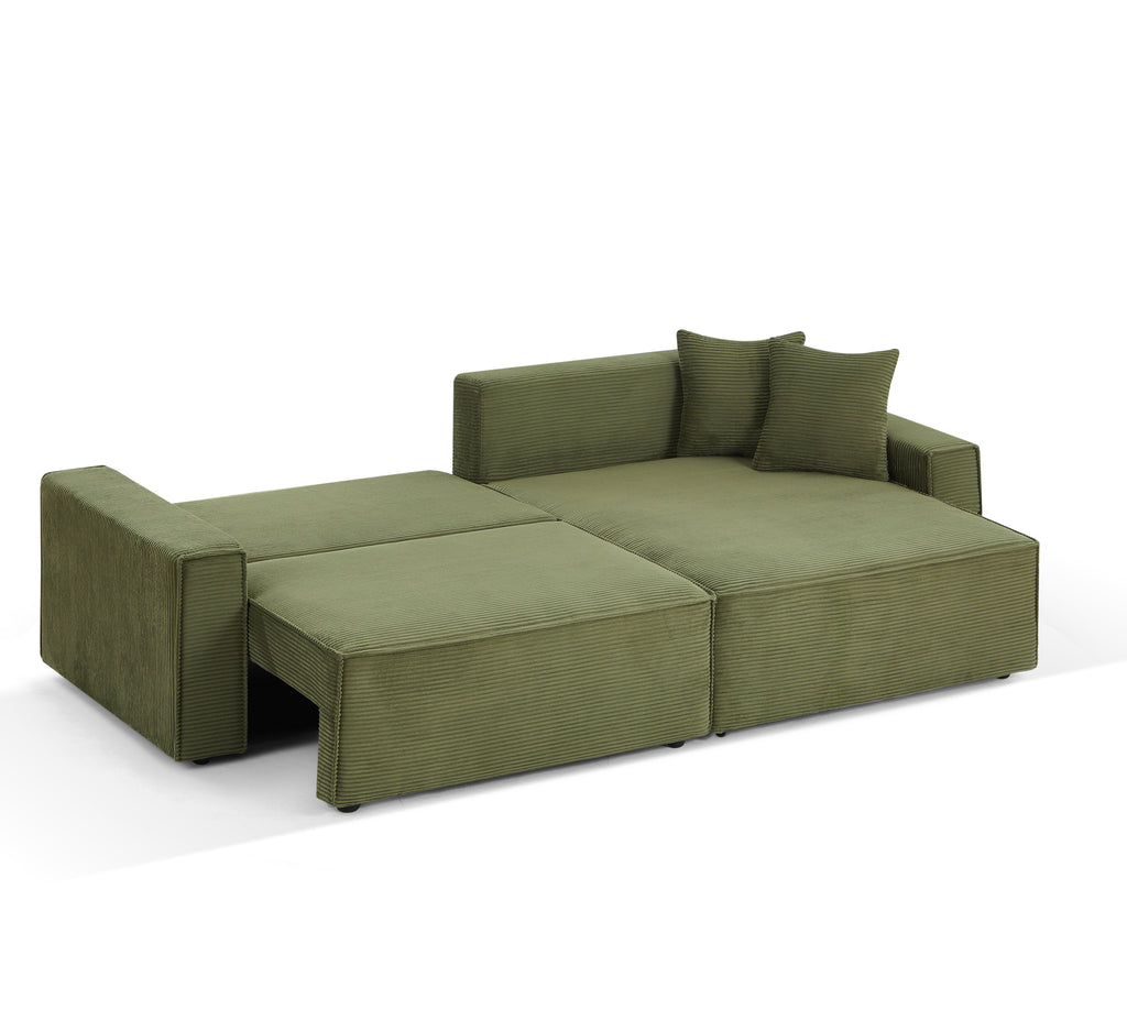 ZOLA Fabric Straight Sofa – Green
