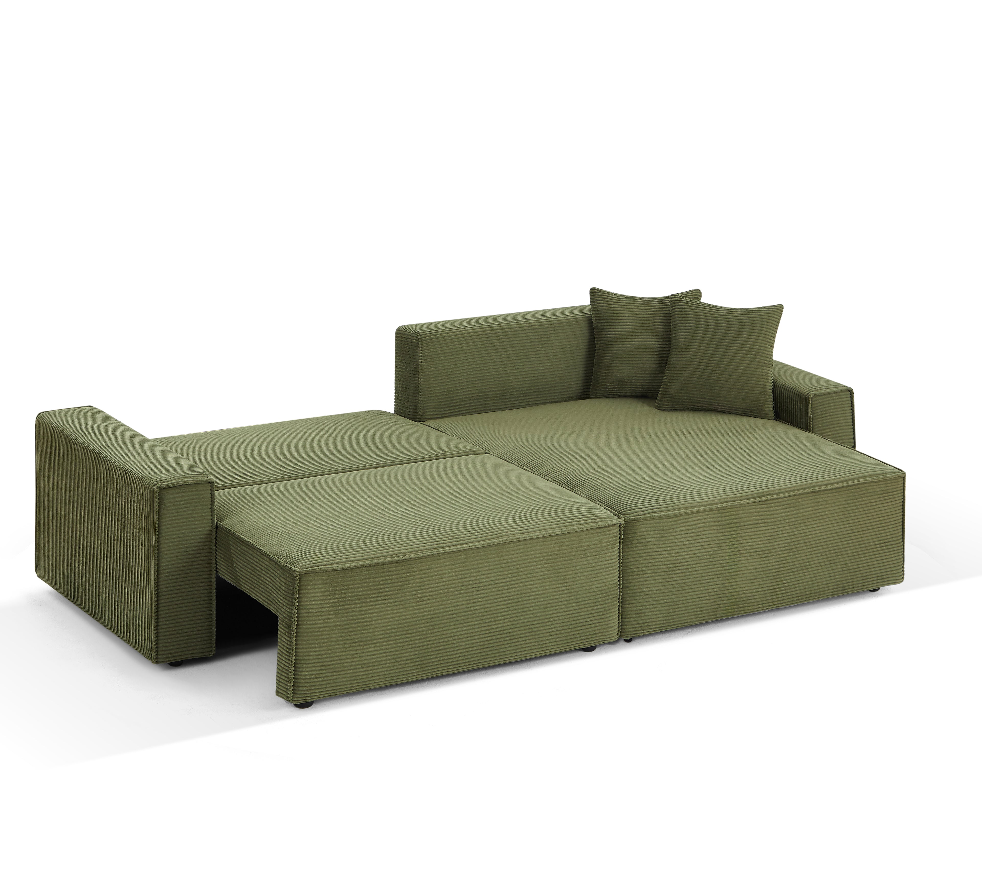 ZOLA Fabric Straight Sofa – Green