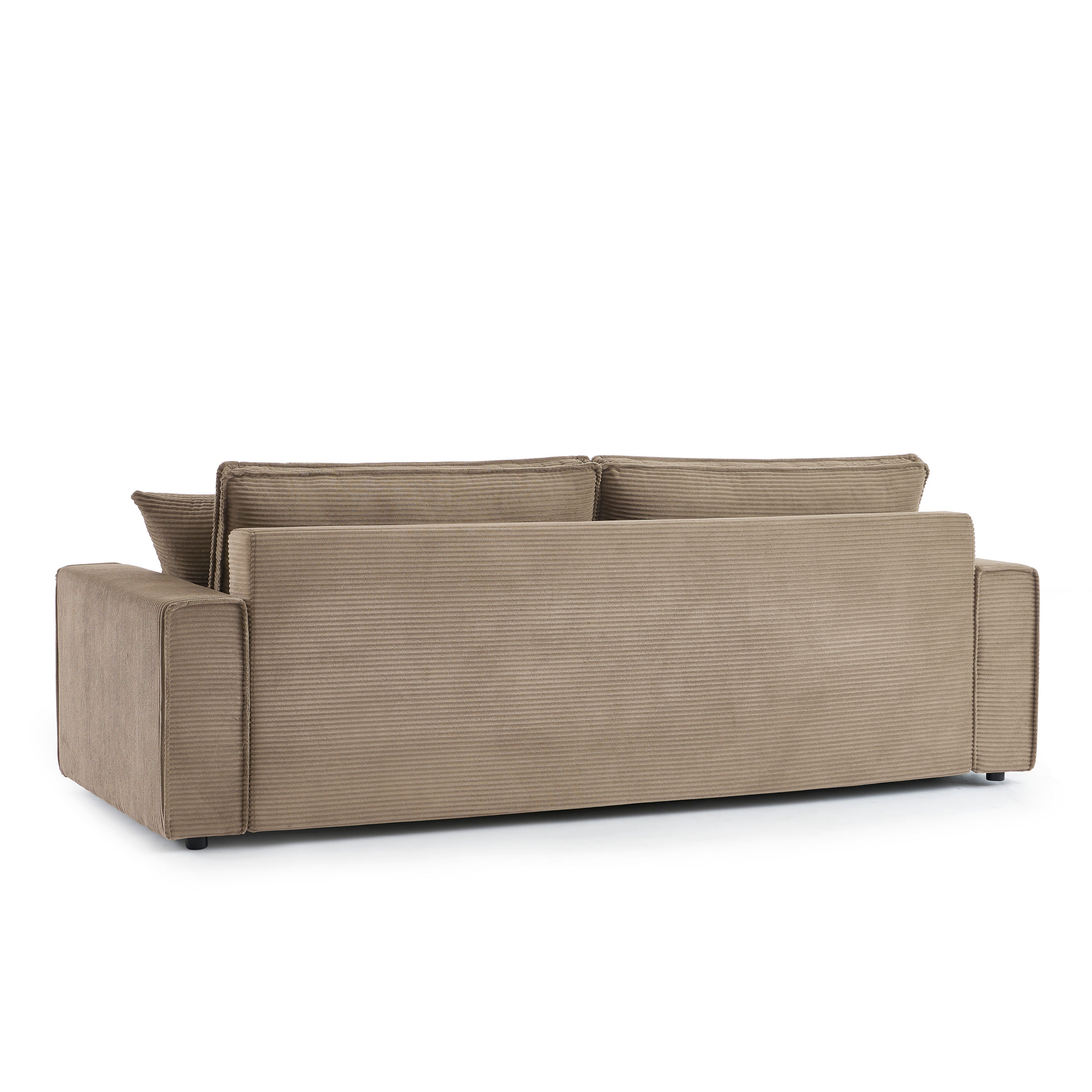 ZOLA 3-Seater Convertible Sleeper Sofa – Modern Corduroy Velvet Sofa Bed with Storage