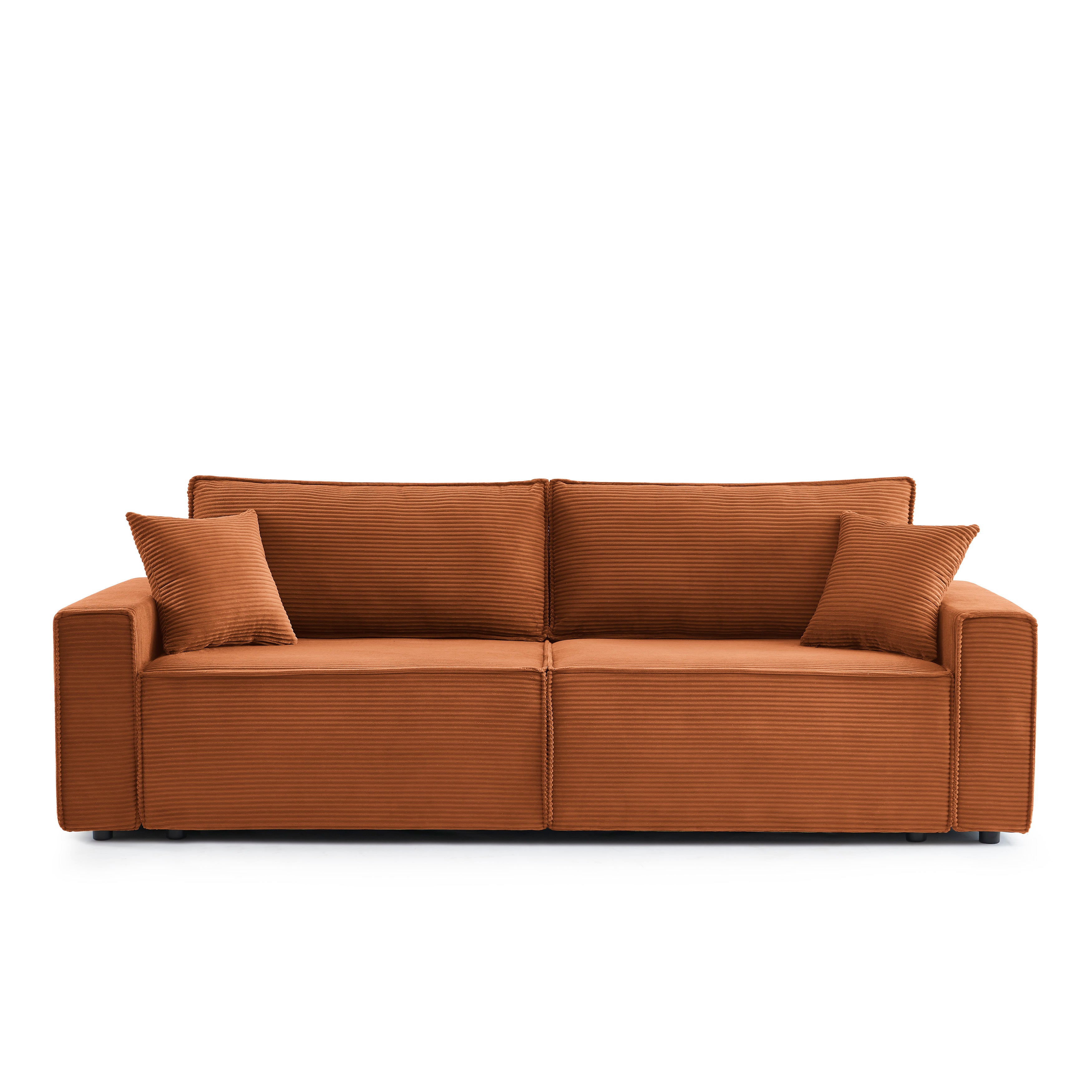 ZOLA 3-Seater Convertible Sleeper Sofa – Modern Corduroy Velvet Sofa Bed with Storage