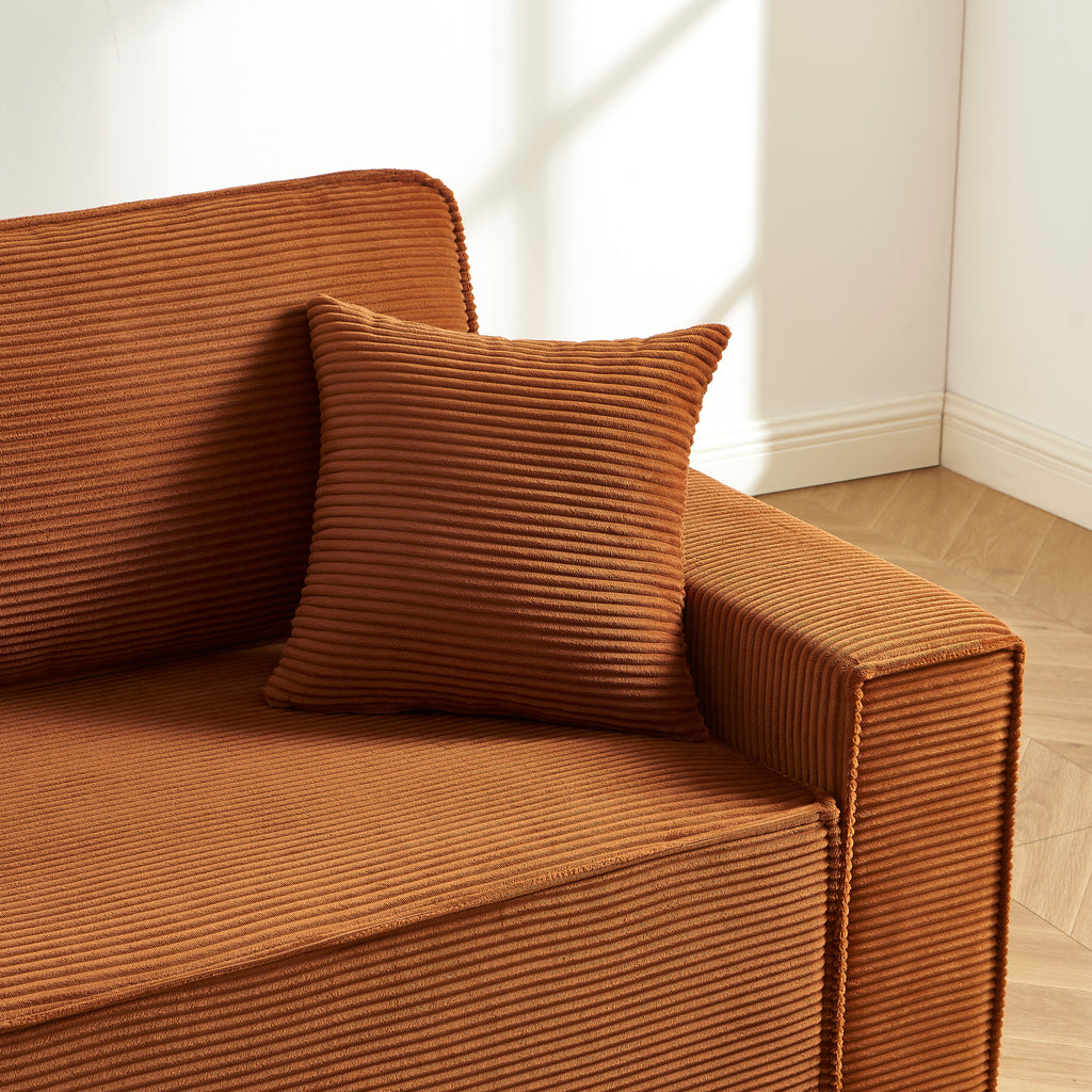 ZOLA 3-Seater Convertible Sleeper Sofa – Modern Corduroy Velvet Sofa Bed with Storage