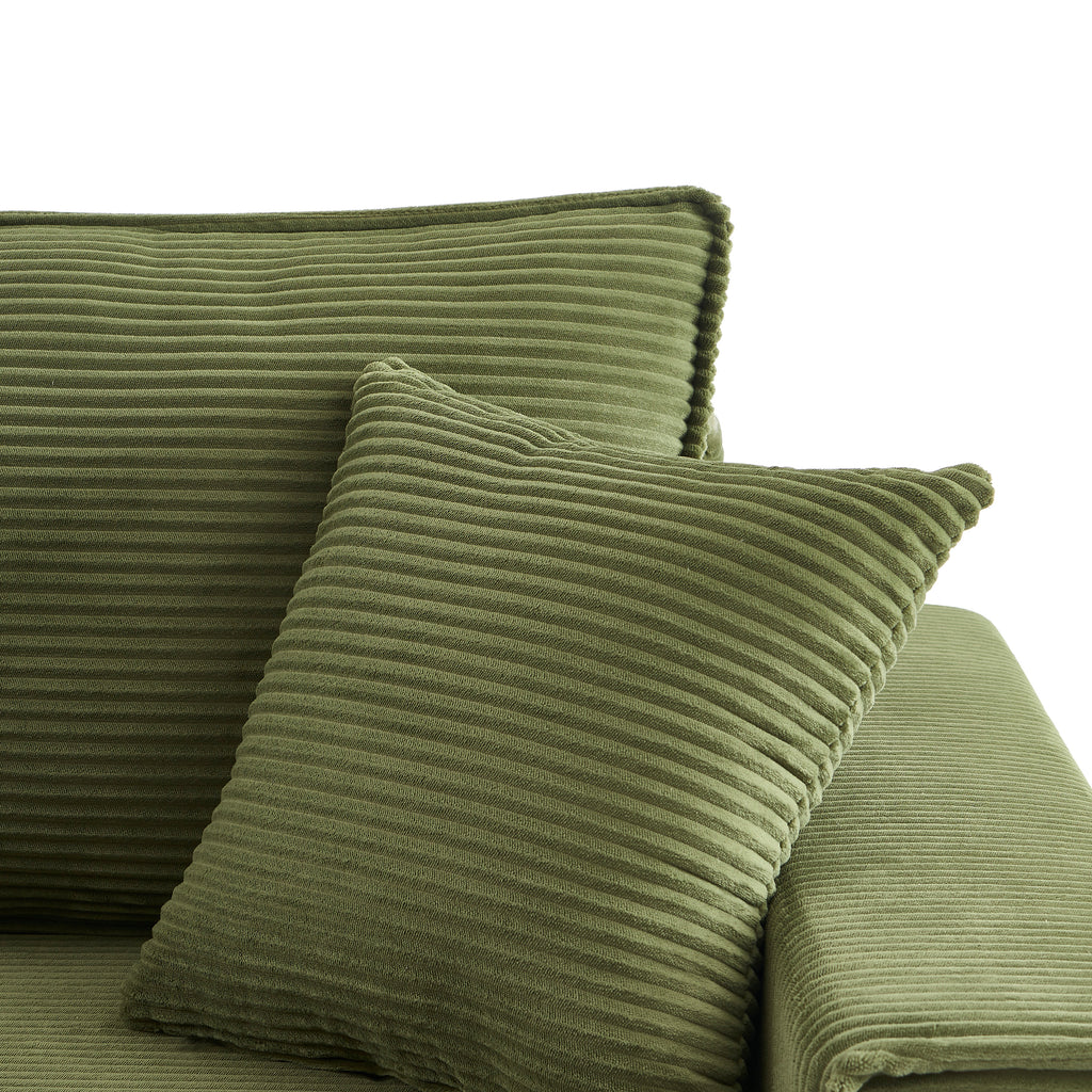 ZOLA 3-Seater Convertible Sleeper Sofa – Modern Corduroy Velvet Sofa Bed with Storage