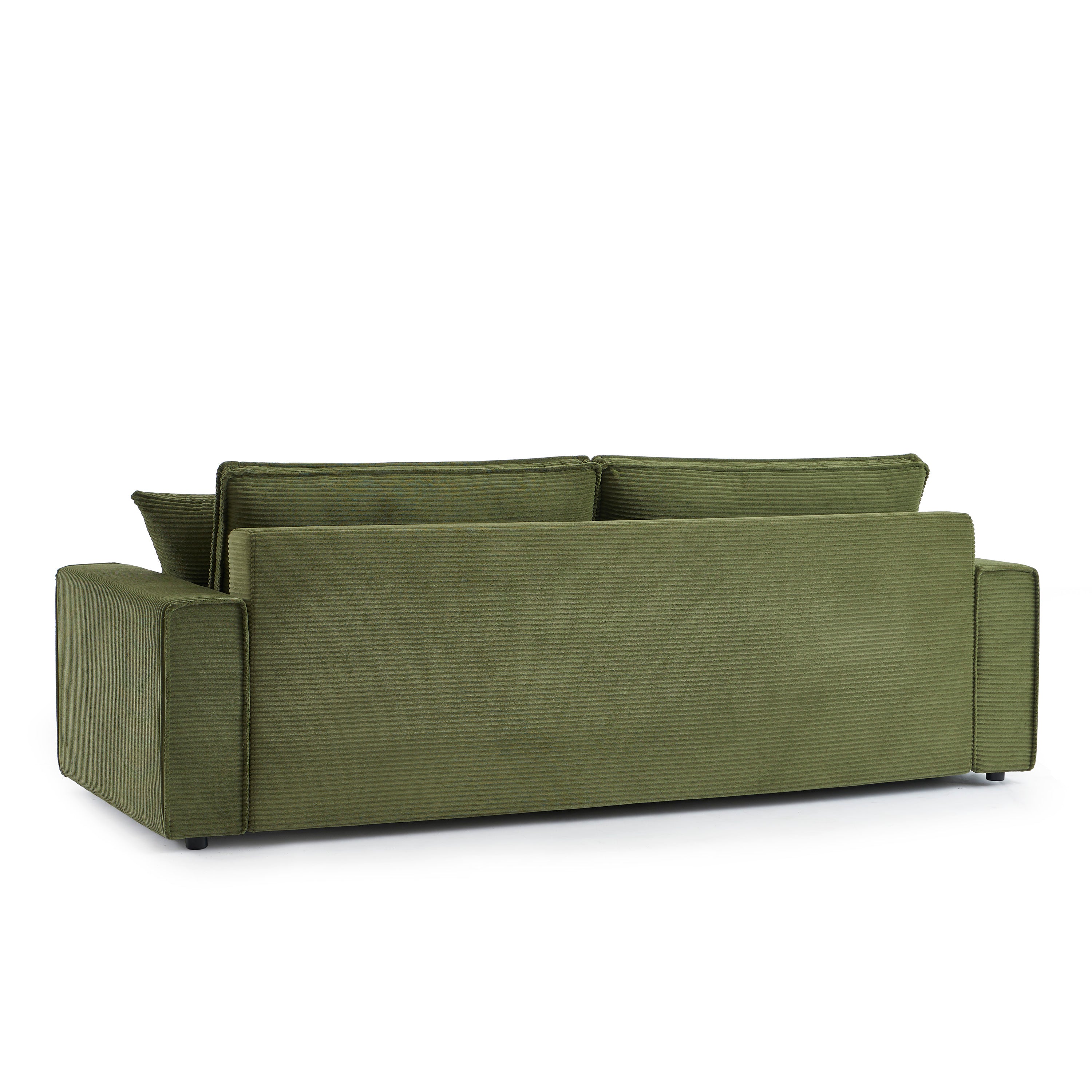 ZOLA 3-Seater Convertible Sleeper Sofa – Modern Corduroy Velvet Sofa Bed with Storage