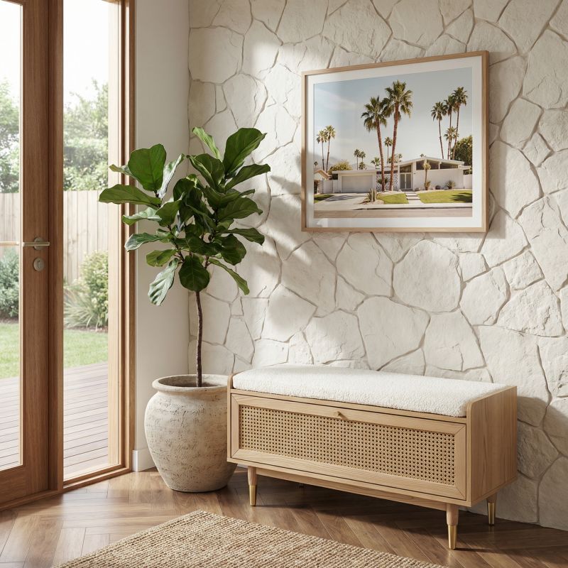 LEON Shoe Bench - Light wood