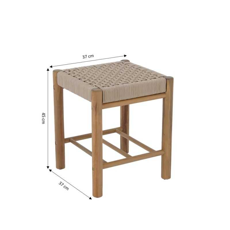 AVI Indoor and Outdoor Stool - Beige