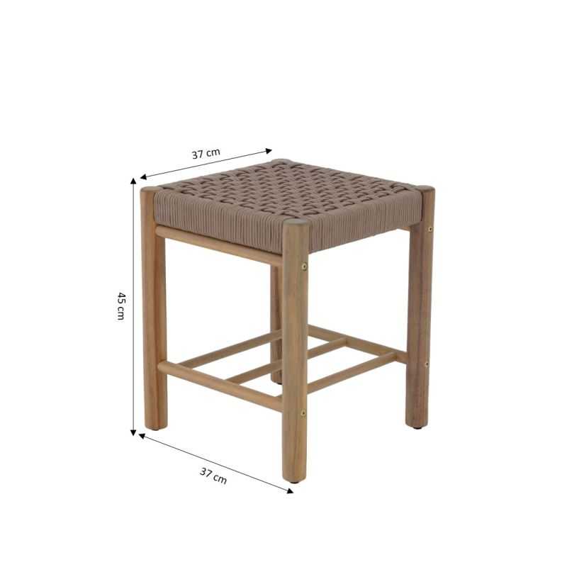 AVI Indoor and Outdoor Stool - Brown