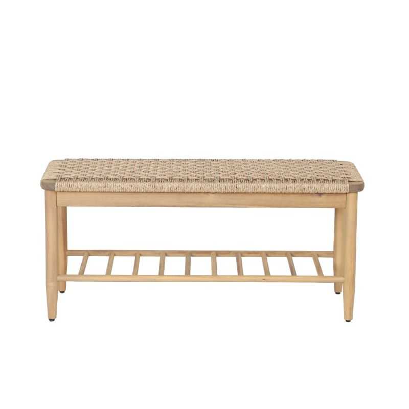 HIVA Indoor and Outdoor Bench - Light wood