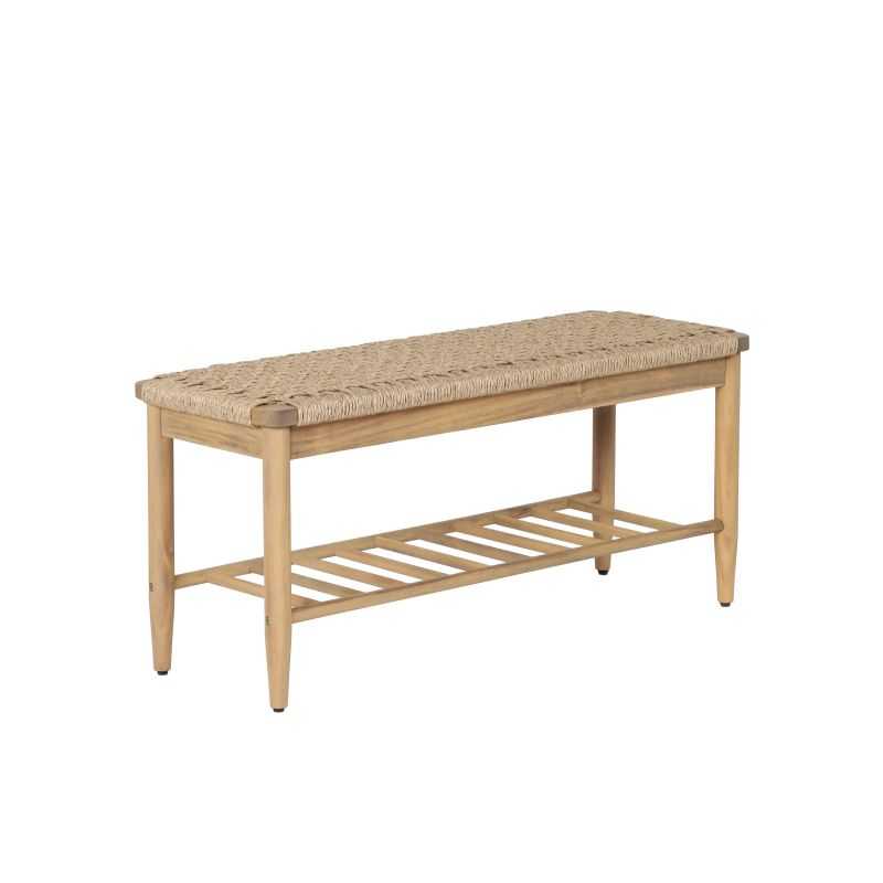 HIVA Indoor and Outdoor Bench - Light wood