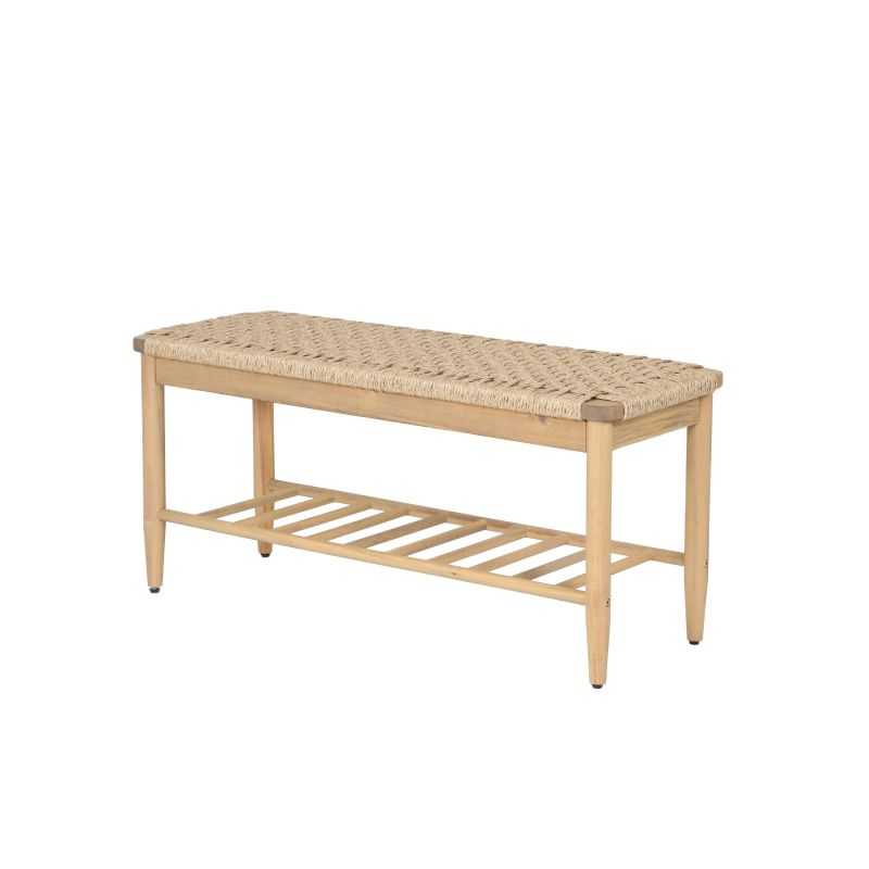 HIVA Indoor and Outdoor Bench - Light wood