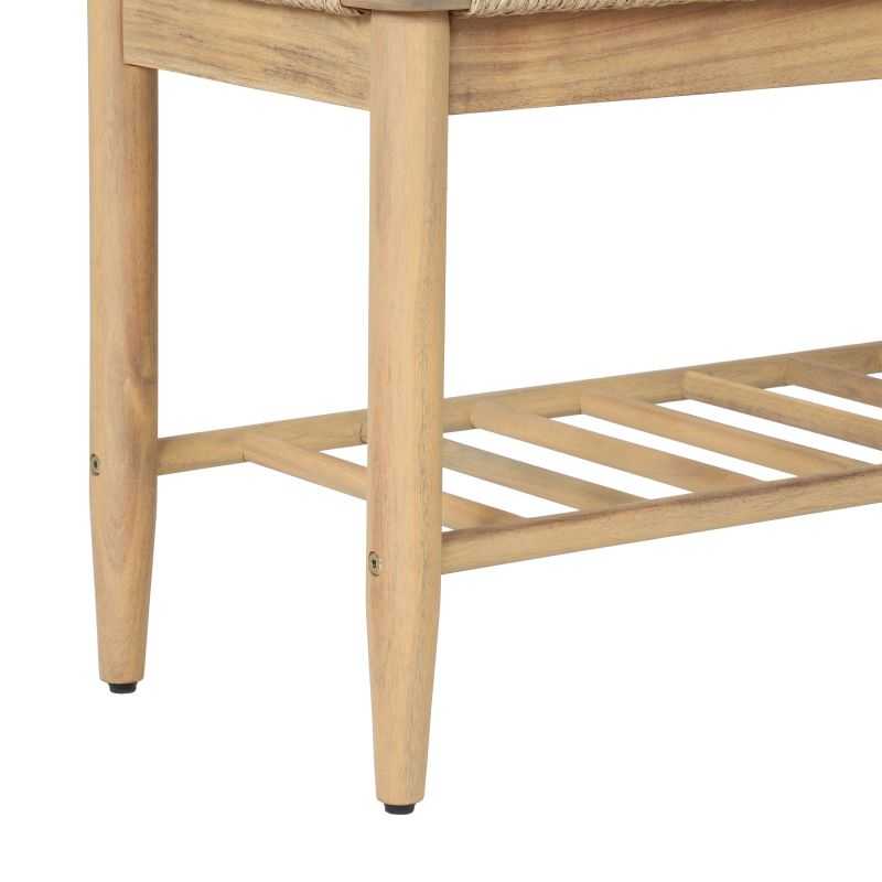 HIVA Indoor and Outdoor Bench - Light wood
