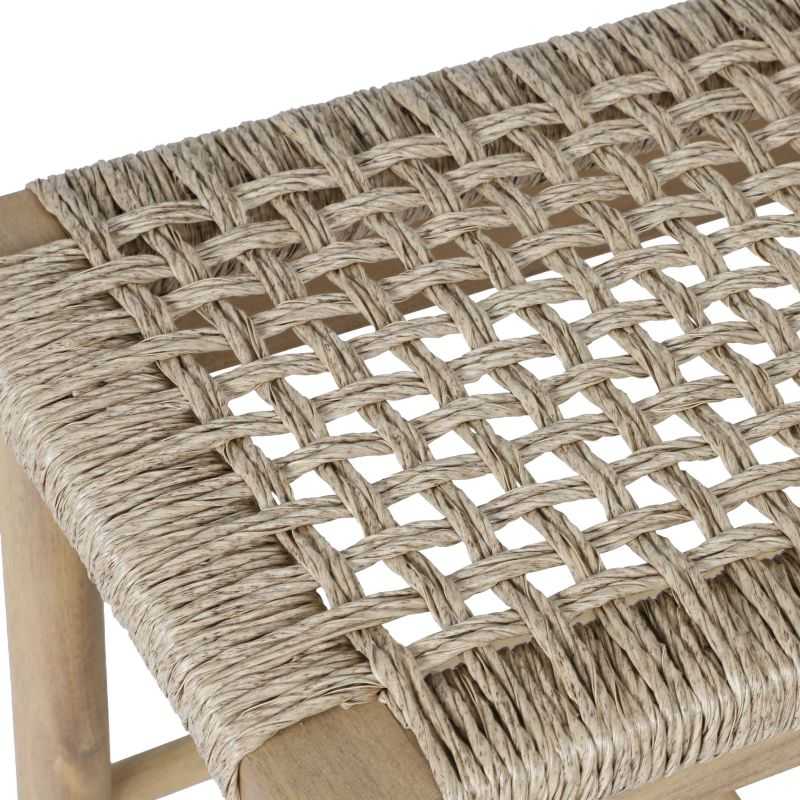 HIVA Indoor and Outdoor Bench - Light wood