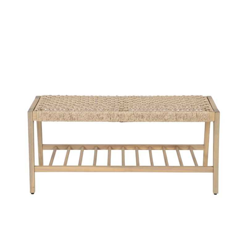 HUKA Indoor and Outdoor Bench - Light wood