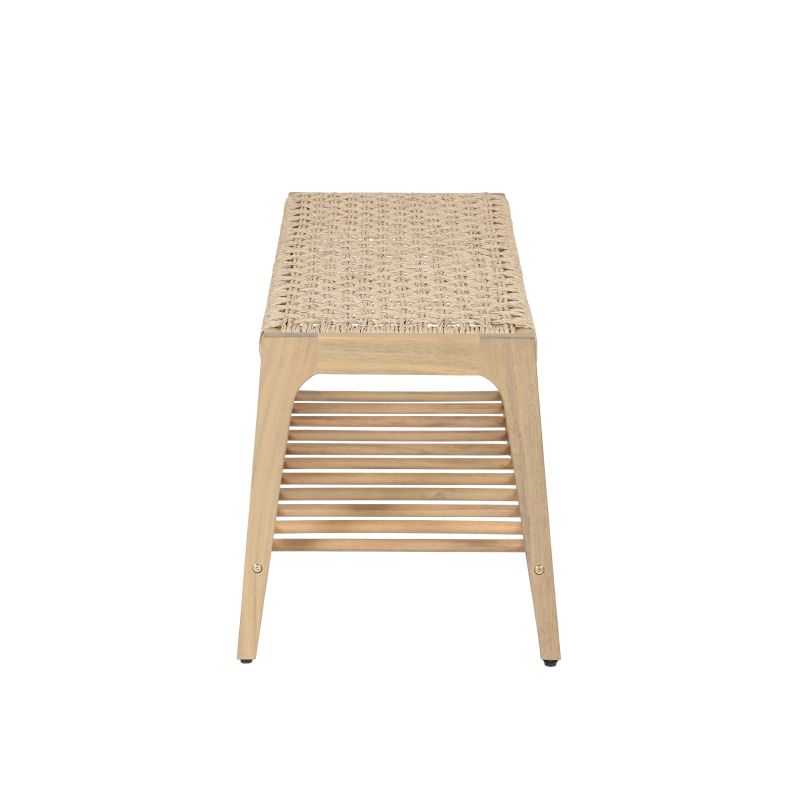 HUKA Indoor and Outdoor Bench - Light wood