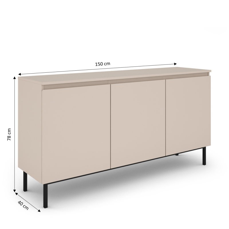 ARNI Highboard with Storage - Beige
