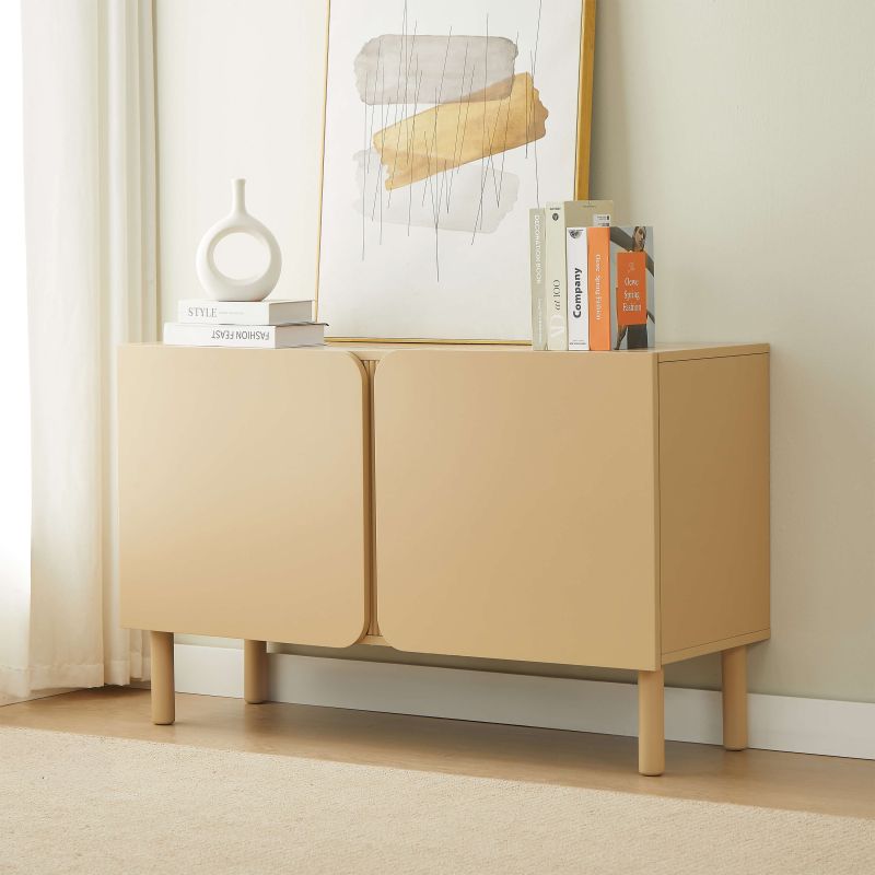 BRAGA Oak Effect Sideboard with 2 Doors - Beige