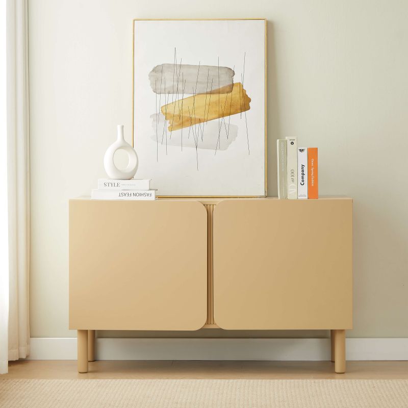 BRAGA Oak Effect Sideboard with 2 Doors - Beige