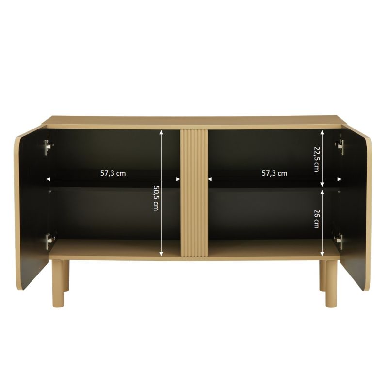 BRAGA Oak Effect Sideboard with 2 Doors - Beige