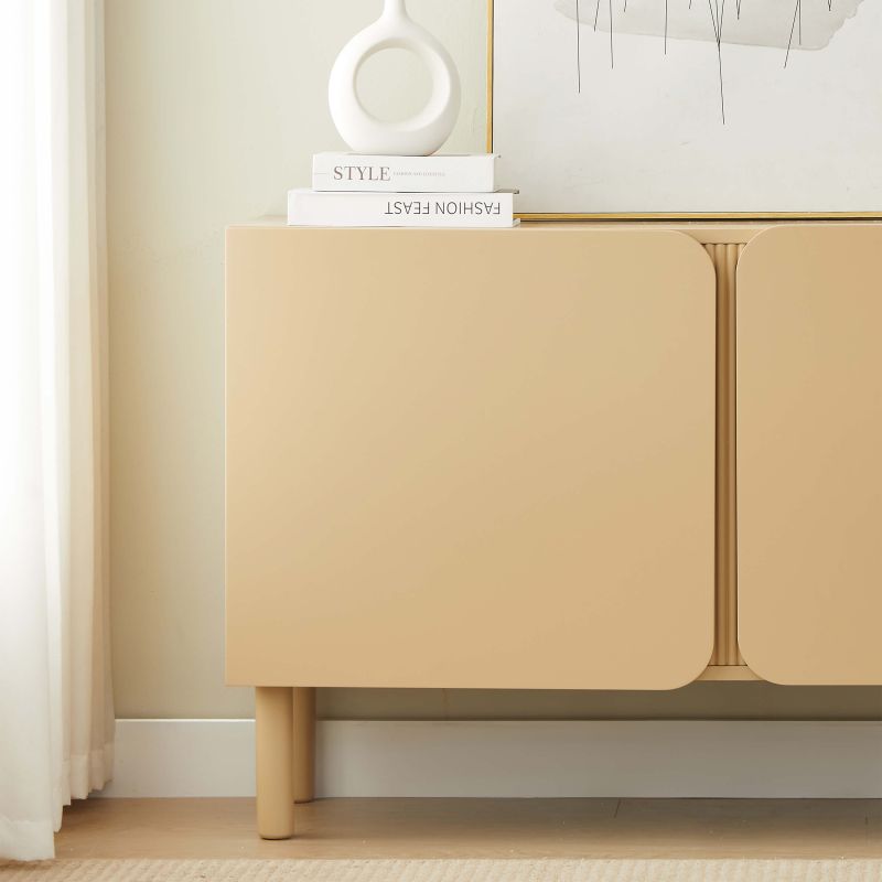 BRAGA Oak Effect Sideboard with 2 Doors - Beige