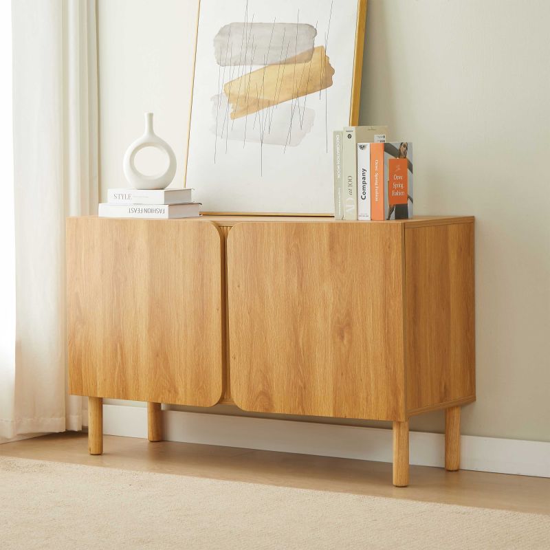 BRAGA Oak Effect Sideboard with 2 Doors - Natural Wood