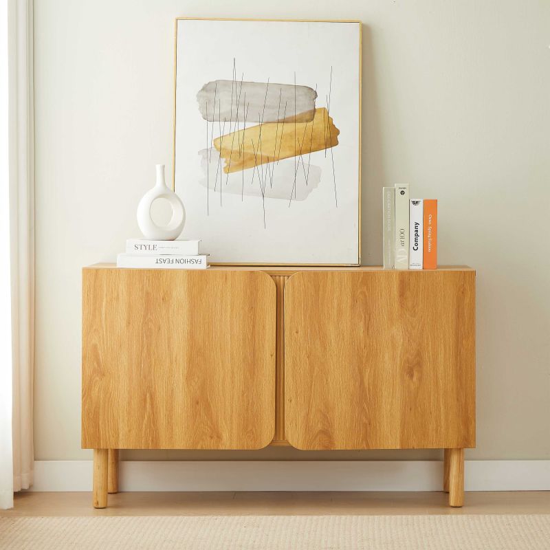 BRAGA Oak Effect Sideboard with 2 Doors - Natural Wood