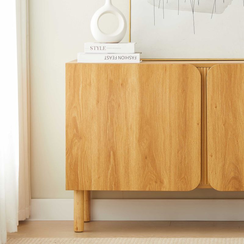 BRAGA Oak Effect Sideboard with 2 Doors - Natural Wood