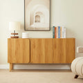 BRAGA 3-door oak-effect sideboard 59.1" - Natural wood