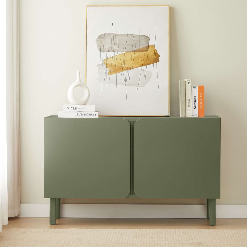 BRAGA Oak Effect Sideboard with 2 Doors - Green