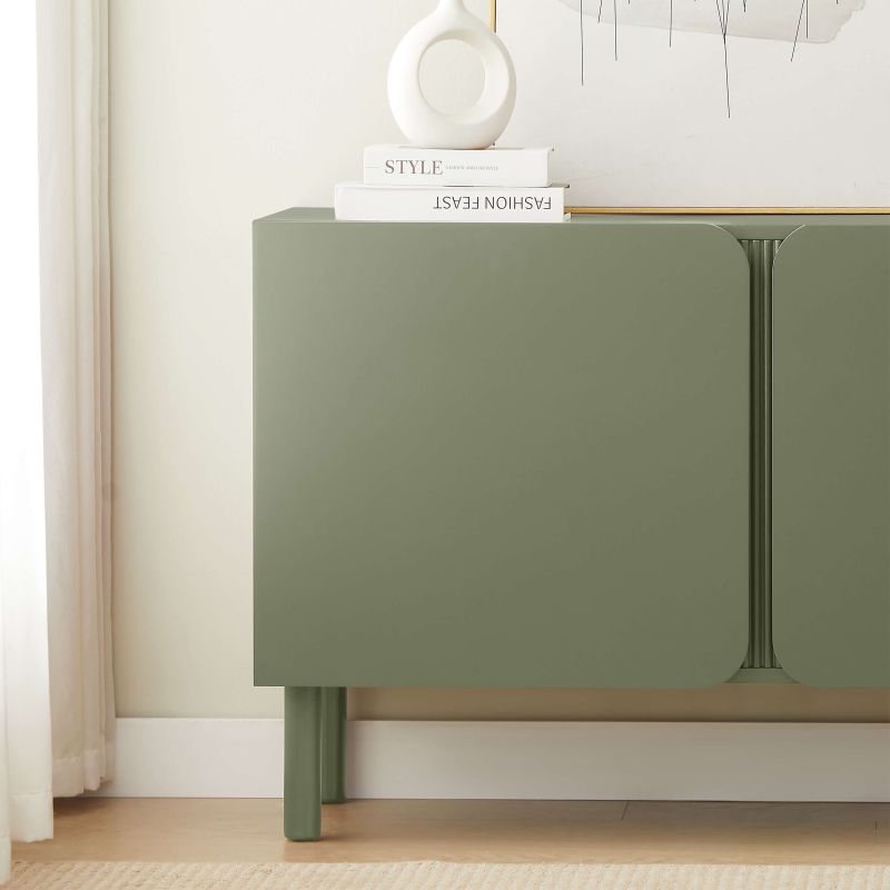 BRAGA Oak Effect Sideboard with 2 Doors - Green