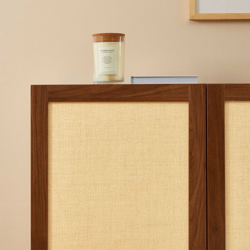 HARIA Highboard with Storage - Dark wood