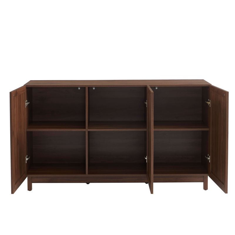 HARIA Highboard with Storage - Dark wood