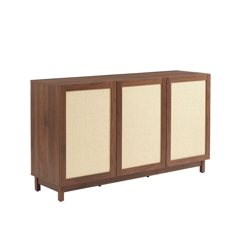 HARIA Highboard with Storage - Dark wood