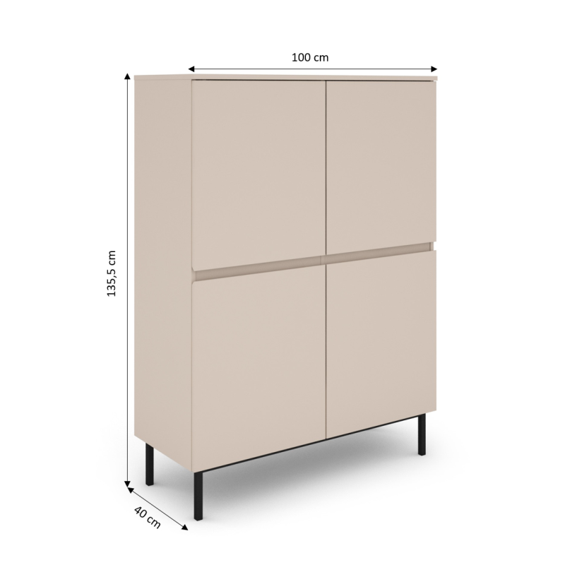 ARNI Tall Sideboard - Beige