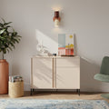 HULDA Highboard, 2 doors, 1 drawer - Beige