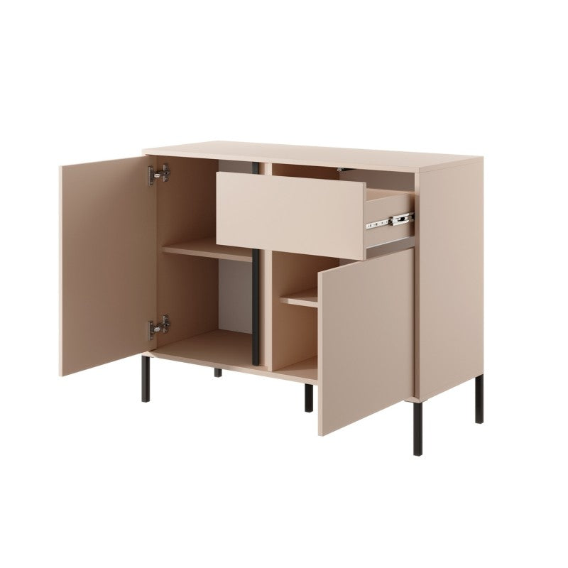 HULDA Highboard, 2 doors, 1 drawer - Beige