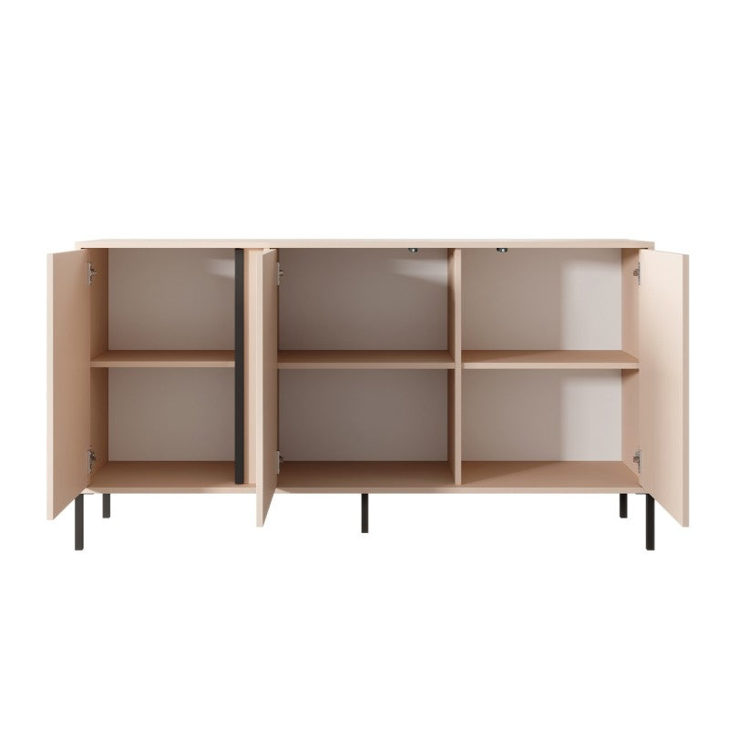 HULDA 3 doors Highboard - Beige