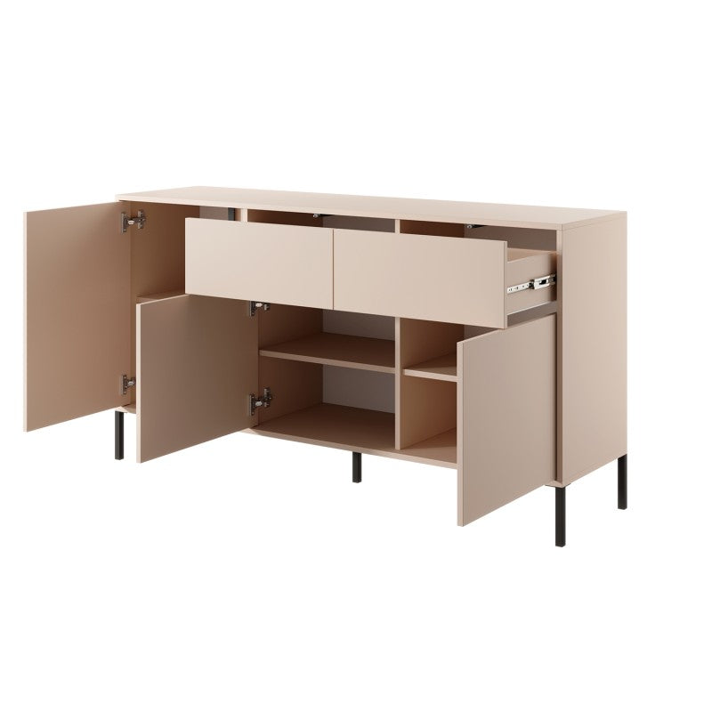 HULDA Highboard, 3 doors, 2 drawers - Beige