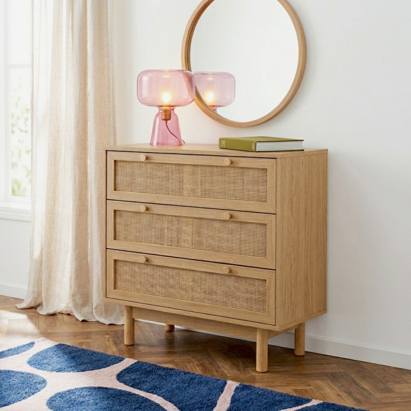HELENA 3-Drawer Chest of Drawers 30.7" - Light wood