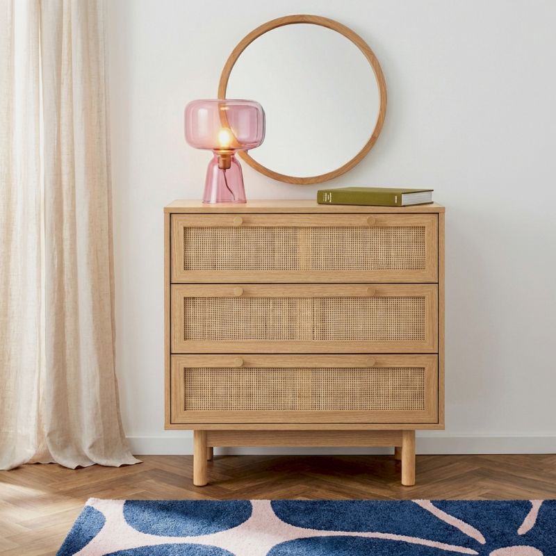 HELENA 3-Drawer Chest of Drawers 30.7" - Light wood