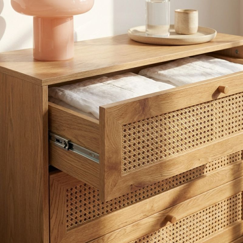 INES 3-drawers Chest of Drawers - Light wood