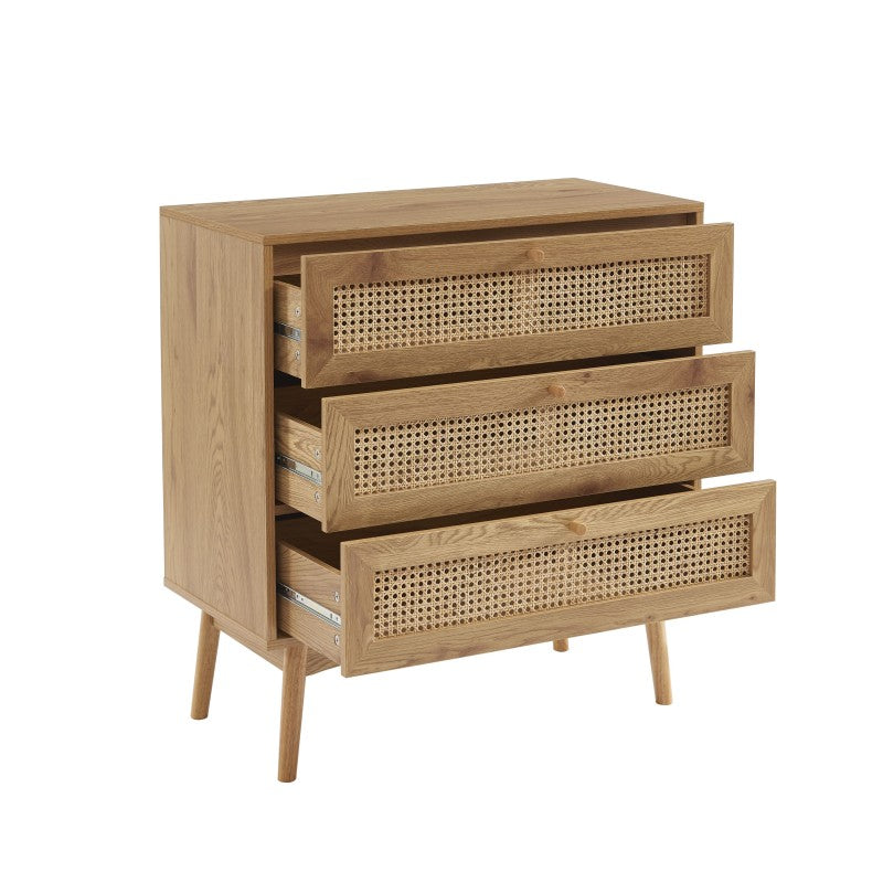 INES 3-drawers Chest of Drawers - Light wood