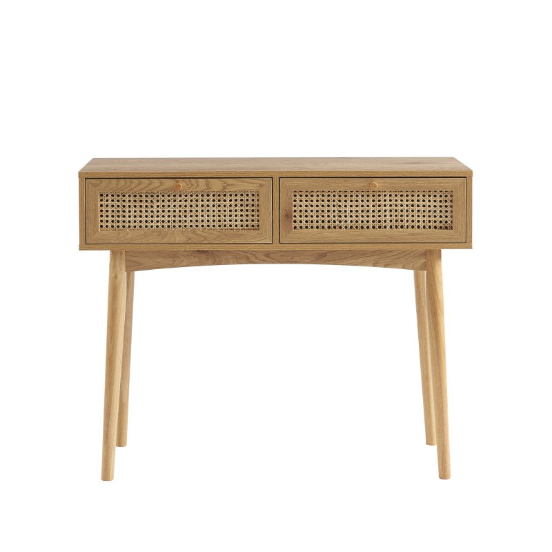 INES 2-Drawers Console Table - Light wood