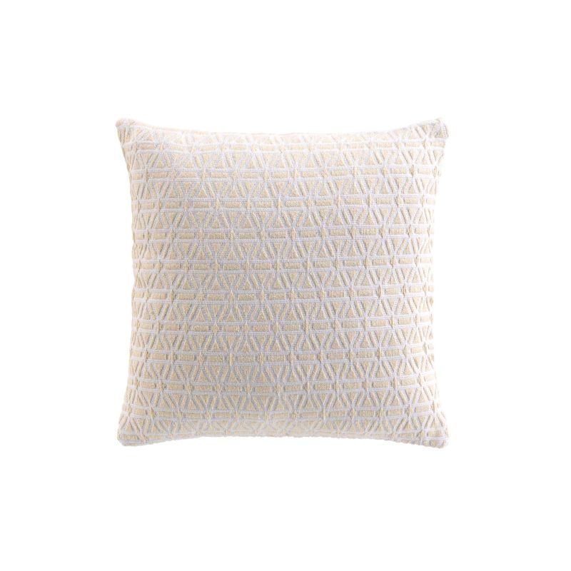 FANY Square Cushion, 18"x18", removable cover - White