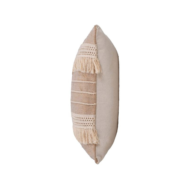 FIEL Square Cushion, 18"x18", removable cover - Beige
