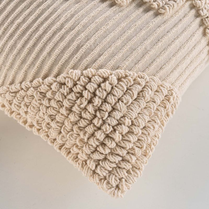 TRAS Square Cushion, 18"x18" removable cover - Beige