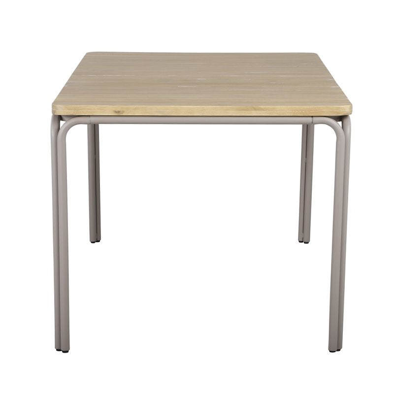 ASTI Acacia wood dining table set with 4 JACK chairs - Wood/Beige